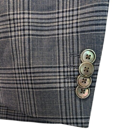 Hugo Boss Blue Plaid Wool Blazer – Men’s 40L | Preppy Academia Sport Coat - Picture 2 of 7